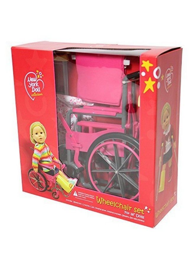 Doll Wheelchair Set With Accessories For 18 Inch Dolls + Bonus Accessories