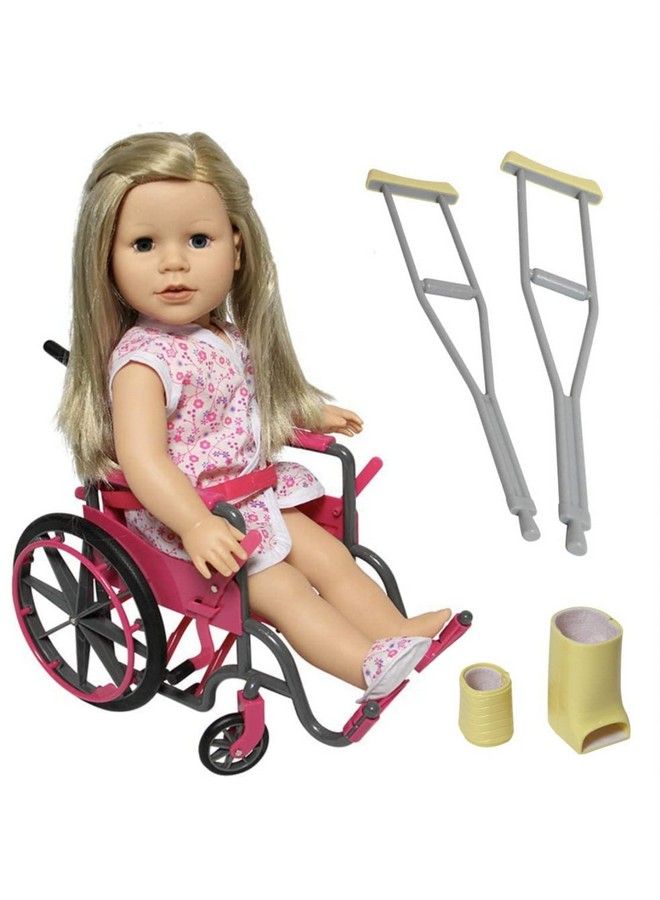 Doll Wheelchair Set With Accessories For 18 Inch Dolls + Bonus Accessories