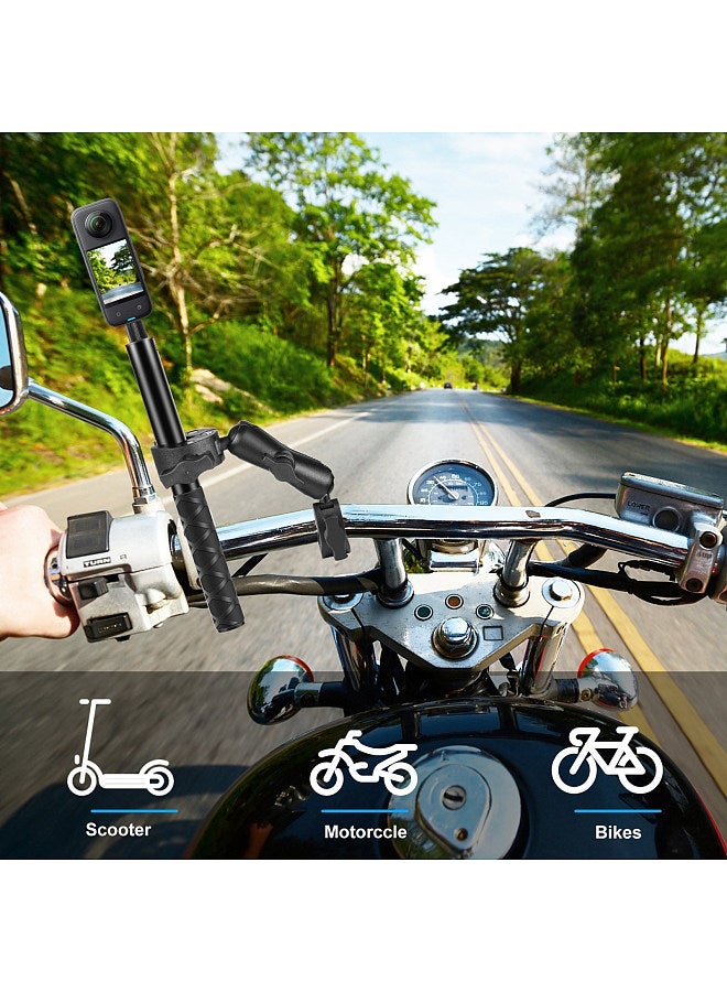 PULUZ PU849B Flexible Motorcycle Super Clamp Double Crab Clamps 360° Rotatable Sports Camera Handlebar Fixed Mount