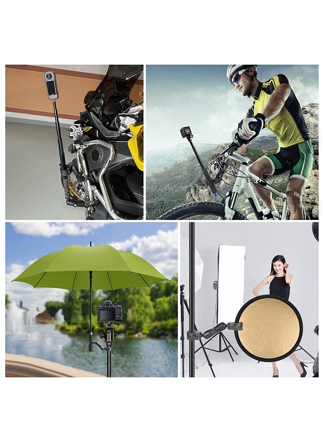 PULUZ PU849B Flexible Motorcycle Super Clamp Double Crab Clamps 360° Rotatable Sports Camera Handlebar Fixed Mount