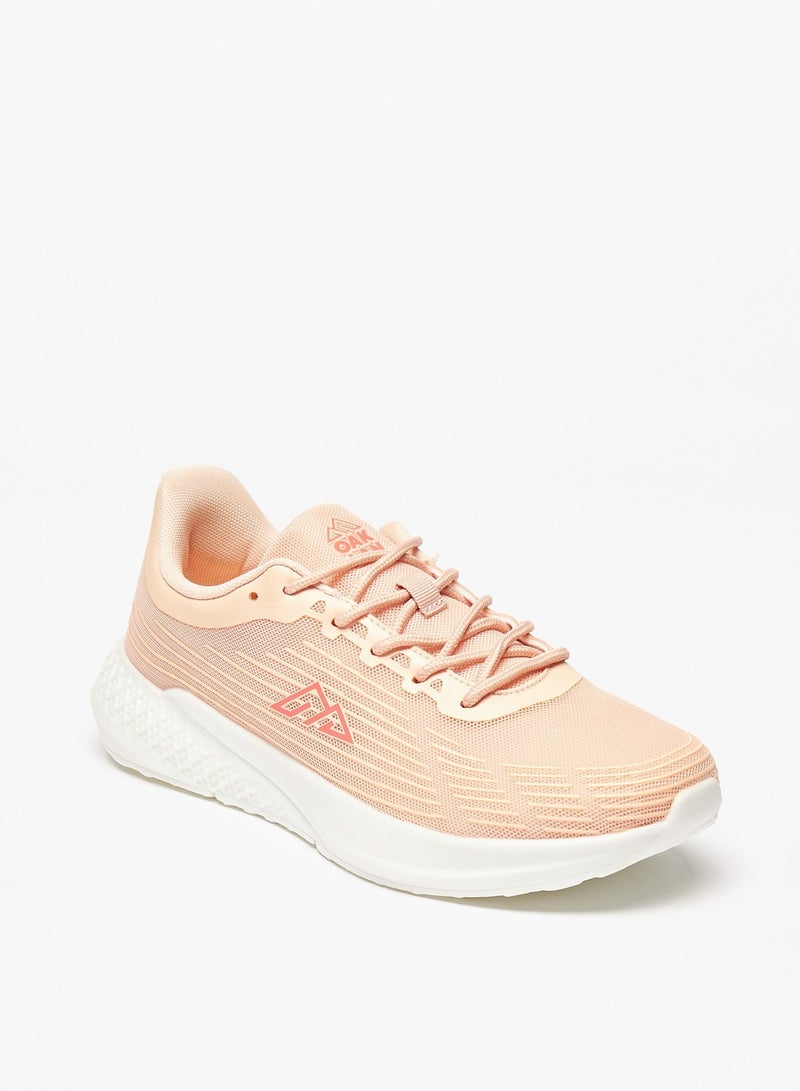 Womens Textured Lace-Up Sports Shoes