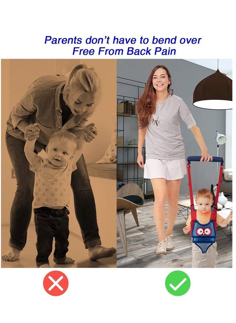 Baby Walking Harness Adjustable Handheld Assistant Safe Stand and Walk Learning Helper Multi Function Detachable Breathable Walker for 8-24 Month