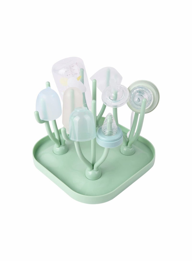 Baby Bottle Drying Rack, Drain Holder with Detachable Drip Tray, Rack Ideal for Bottles, Teats, Cups, Reusable Accessories