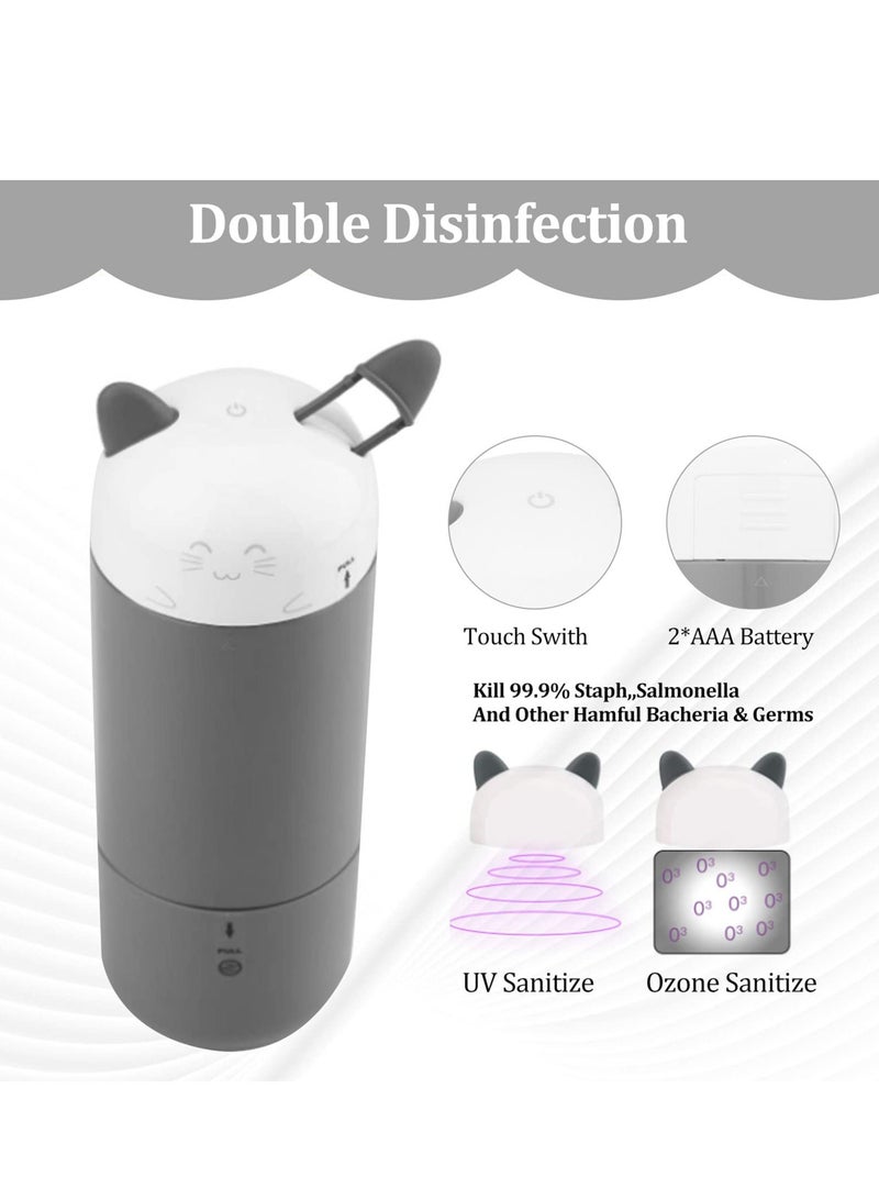 Baby Bottle Sterilizer, Portable Travel Nursing Electric Uv Ozone Sterilizer for Bottles, Pacifiers, Cups, Breast Pump Accessories, Cartoon Design