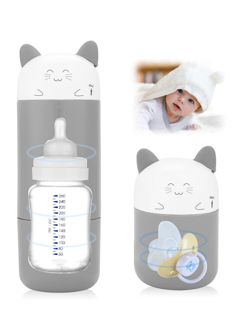 Baby Bottle Sterilizer, Portable Travel Nursing Electric Uv Ozone Sterilizer for Bottles, Pacifiers, Cups, Breast Pump Accessories, Cartoon Design