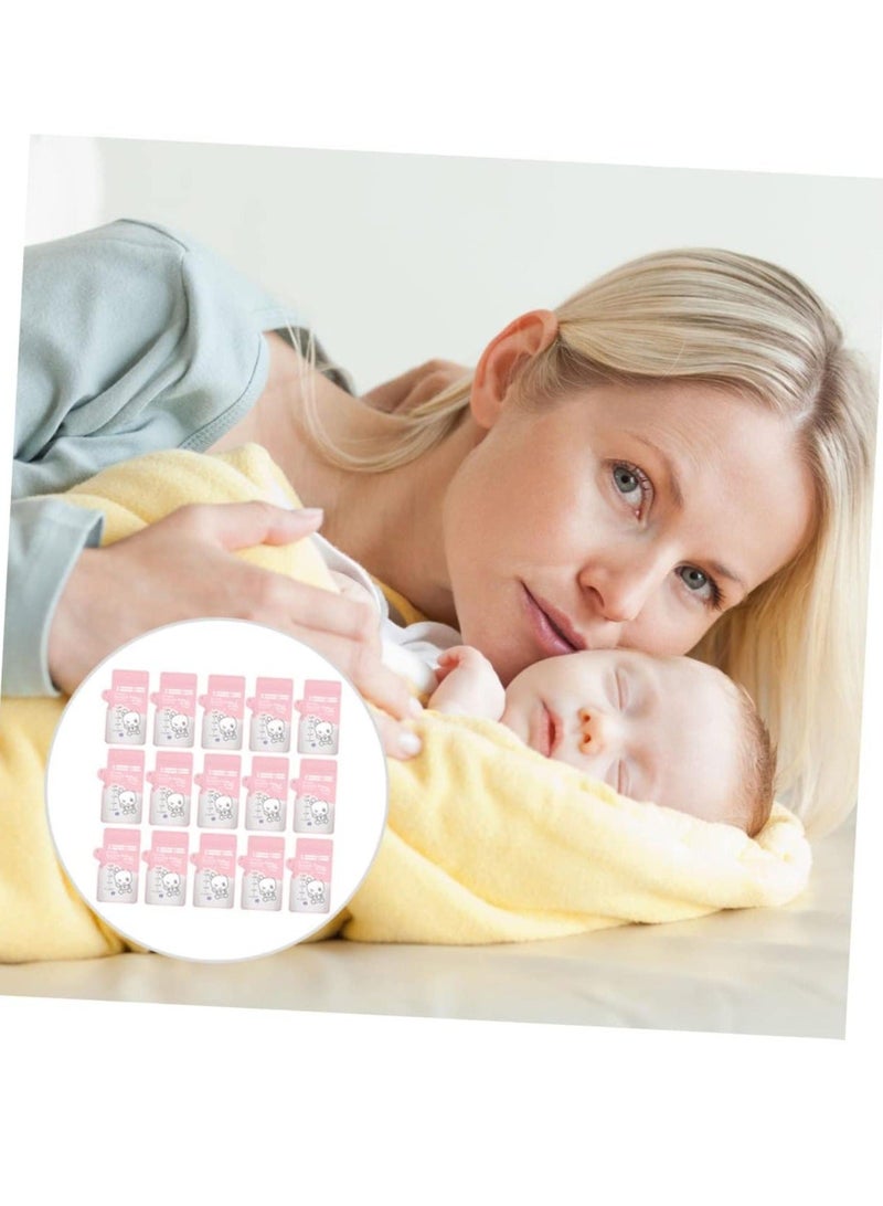 Portable Milk Powder Storage Bag, 30pcs Bag Baby Drink Bags Freezer Disposable Breast Pouch Pink Pp Dispenser