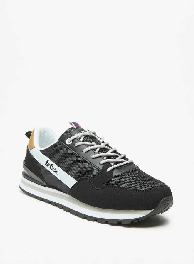 Men's Textured Lace-Up Sneakers