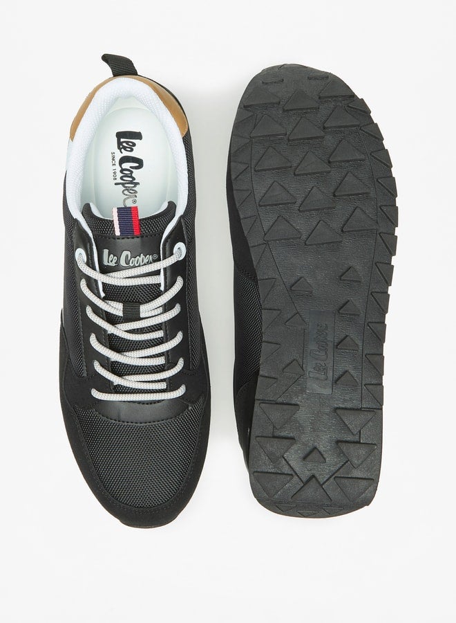 Men's Textured Lace-Up Sneakers