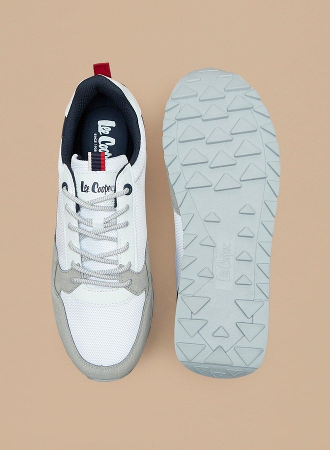Men's Textured Lace-Up Sneakers