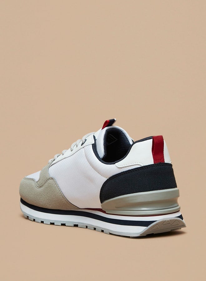 Men's Textured Lace-Up Sneakers