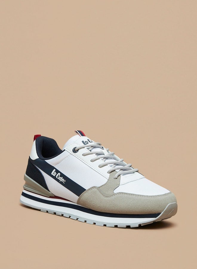Men's Textured Lace-Up Sneakers