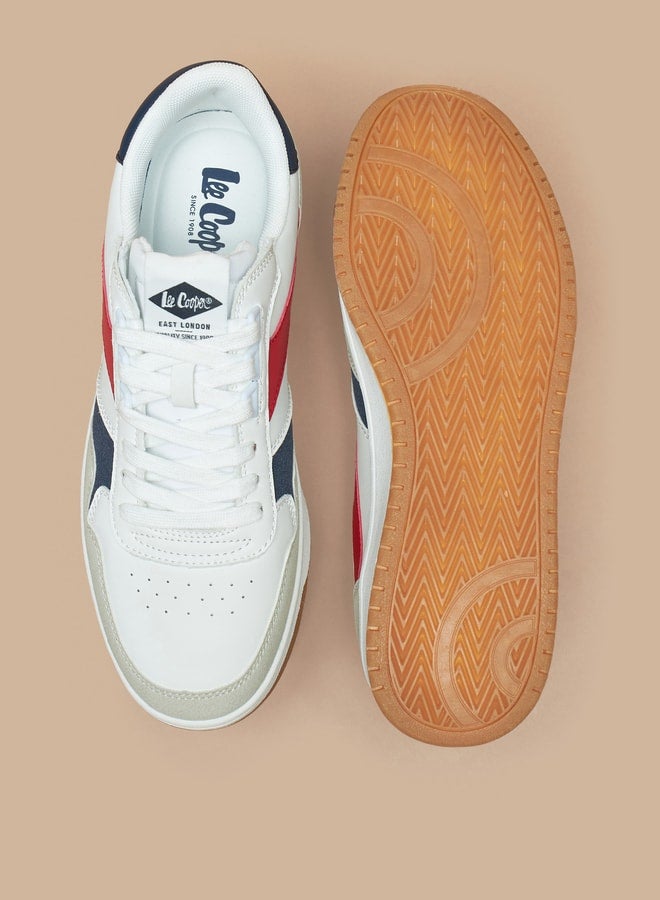 Men's Textured Lace-Up Sneakers