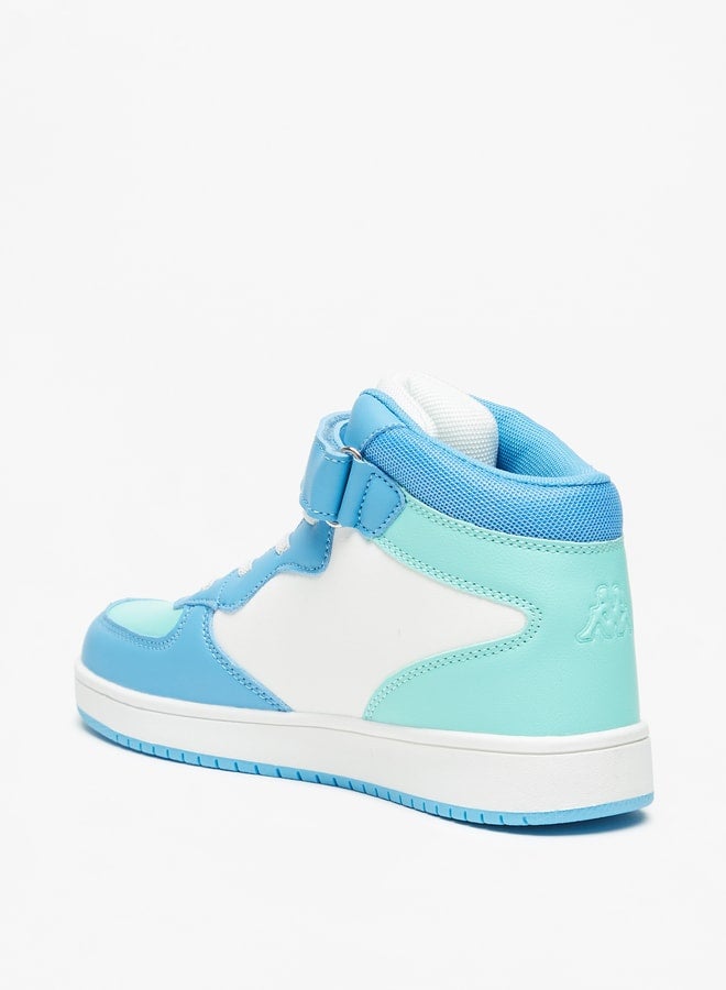 Girls' High Top Casual Sneakers With Hook And Loop Closure