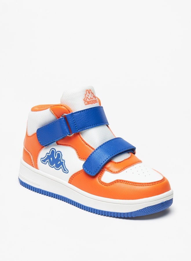 Boys' High Top Sneakers with Hook and Loop Closure