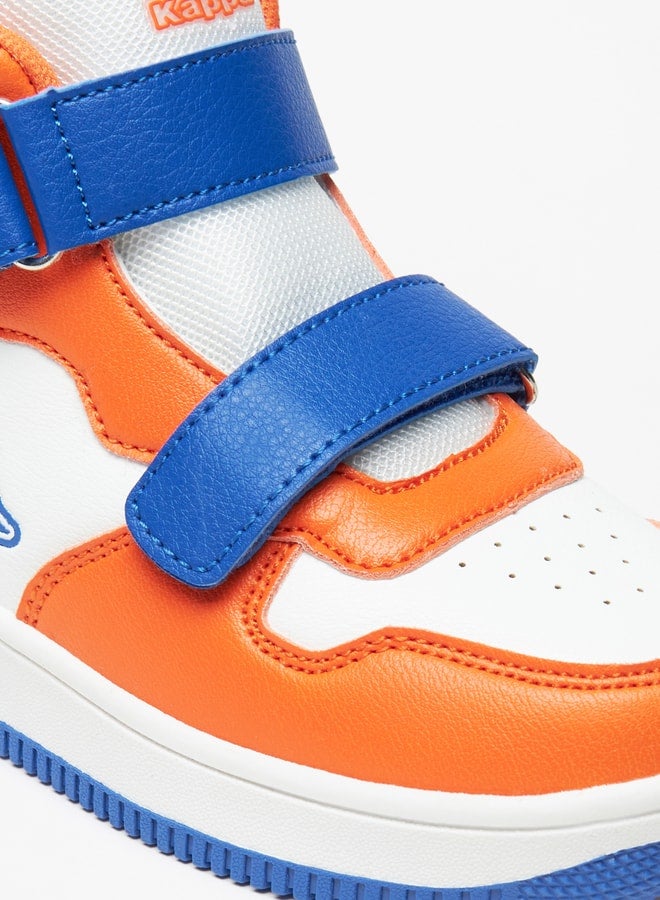 Boys' High Top Sneakers with Hook and Loop Closure