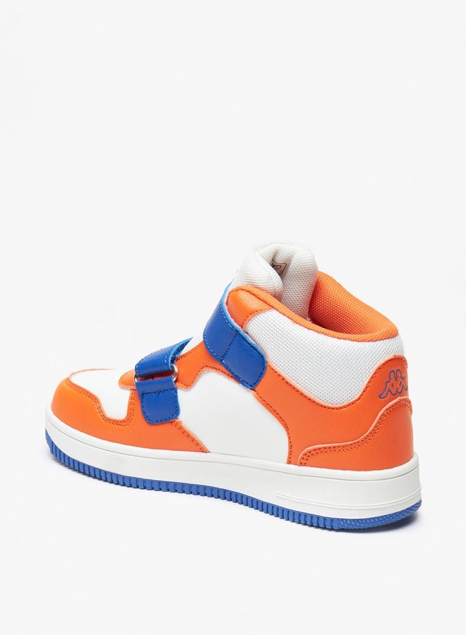 Boys' High Top Sneakers with Hook and Loop Closure