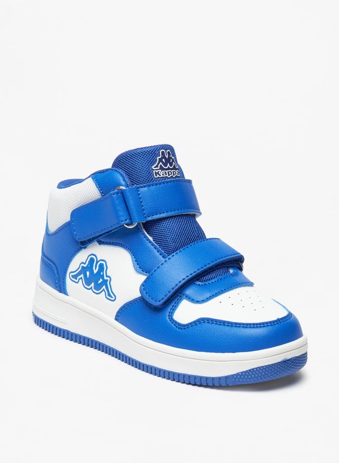 Boys' High Top Sneakers with Hook and Loop Closure