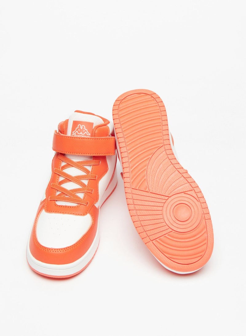 Boys' Colourblock High Top Sneakers with Hook and Loop Closure