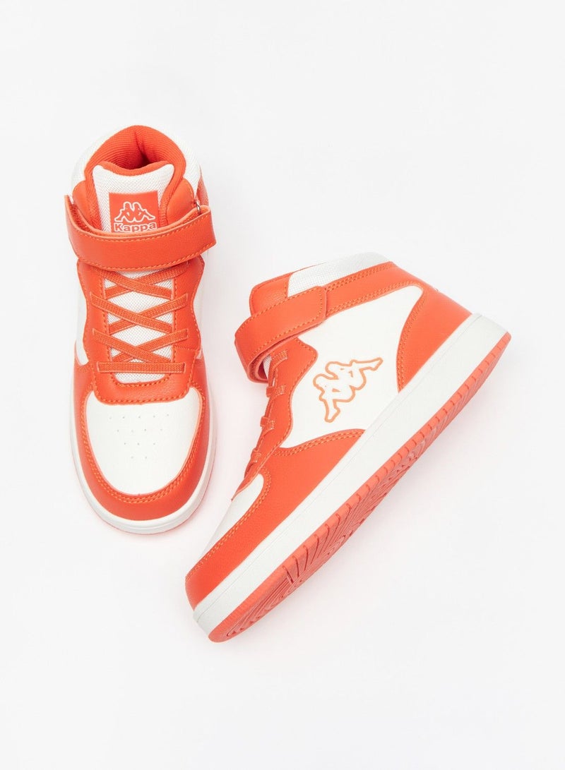 Boys' Colourblock High Top Sneakers with Hook and Loop Closure