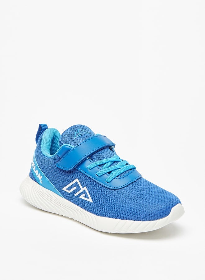 Boy's Textured Sports Shoes With Hook And Loop Closure