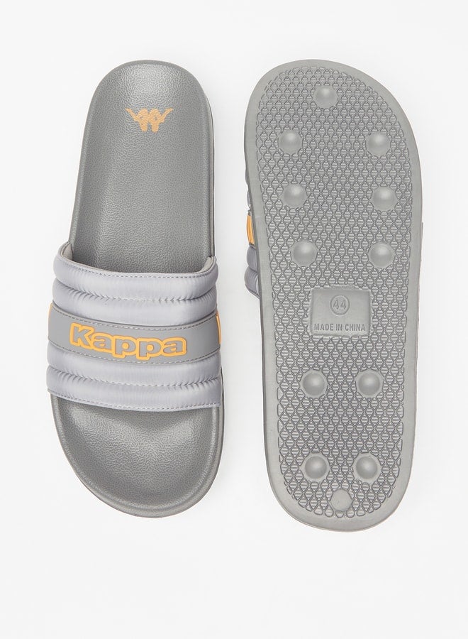 Men's Logo Detail Slip-On Slide Slippers