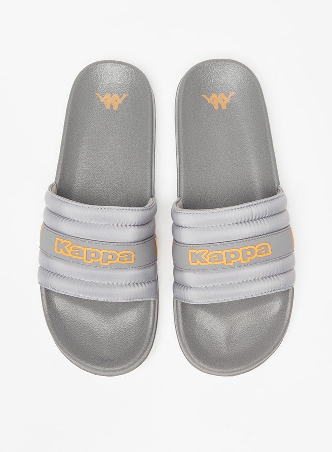 Men's Logo Detail Slip-On Slide Slippers