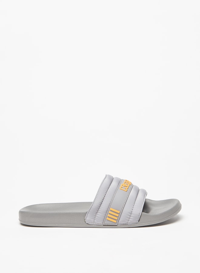 Men's Logo Detail Slip-On Slide Slippers