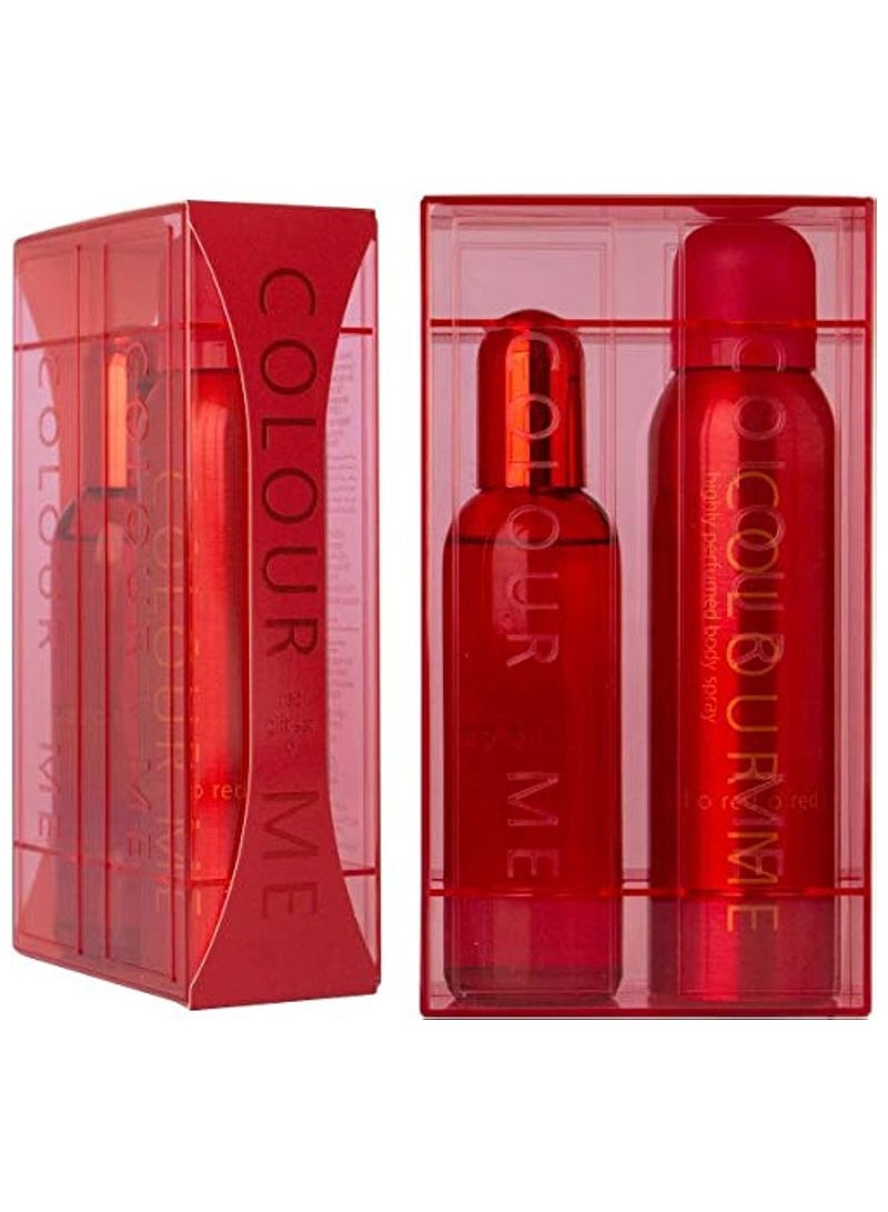 2-Piece Colour Me Red Eau De Perfume And Spray Gift Set 250ml