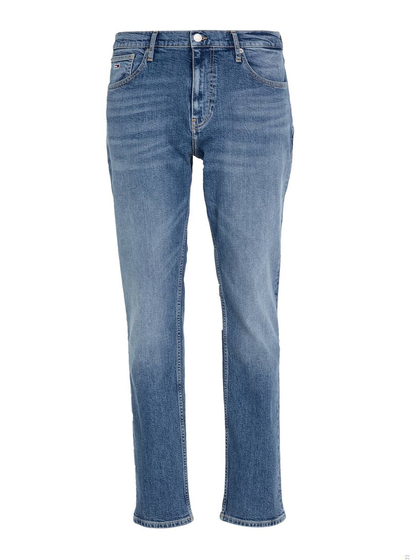 Men's Ryan Regular Straight Faded Jeans, Blue