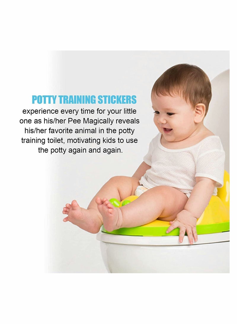 10pcs Potty Training Seat Magic Sticker Animal Theme Toddler Toilet Color Changing Reveal Stickers Targets for Toddlers Kids