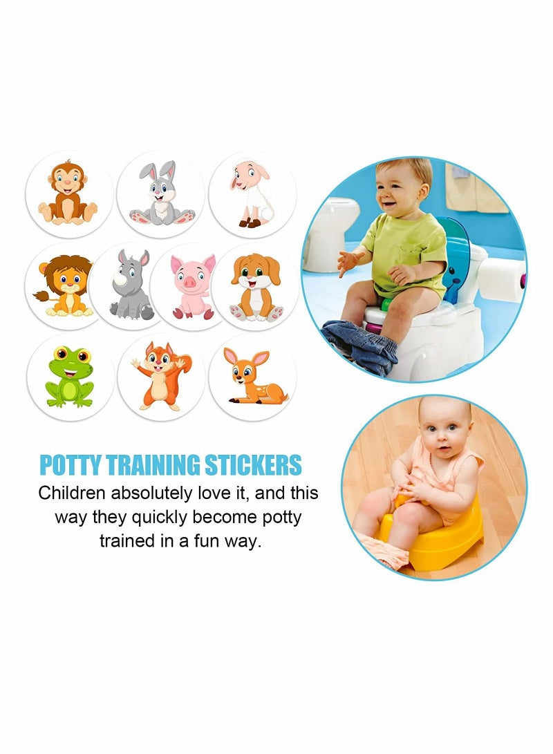 10pcs Potty Training Seat Magic Sticker Animal Theme Toddler Toilet Color Changing Reveal Stickers Targets for Toddlers Kids