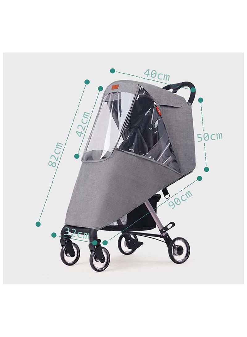 Stroller Rain Cover Universal Weather Shield for Pushchair Buggy Pram with Zip Baby Travel Fit Most Strollers