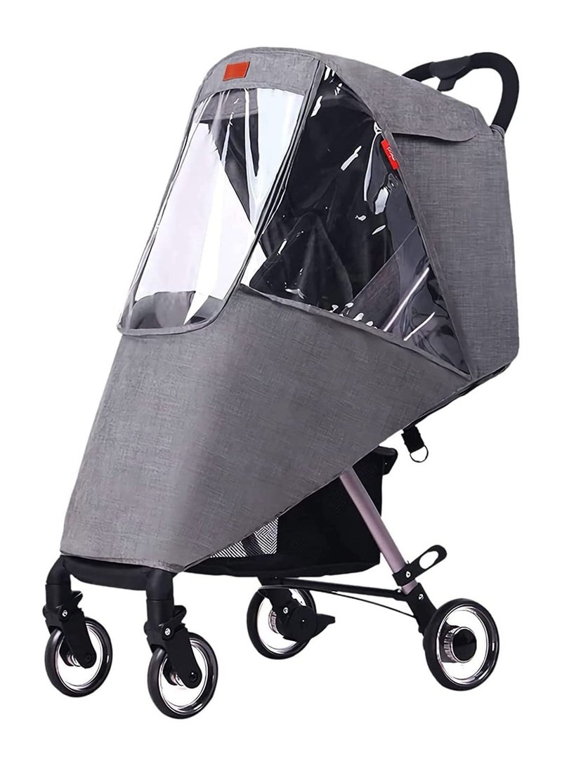 Stroller Rain Cover Universal Weather Shield for Pushchair Buggy Pram with Zip Baby Travel Fit Most Strollers