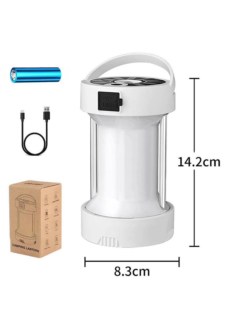 Camping Lantern Rechargeable, Lights Lamp - 4 Light Modes 3700 mAh Ultra Bright Waterproof LED Tent 8+ Hrs Battery Life for Camping, Emergency, Fishing, Hiking etc.