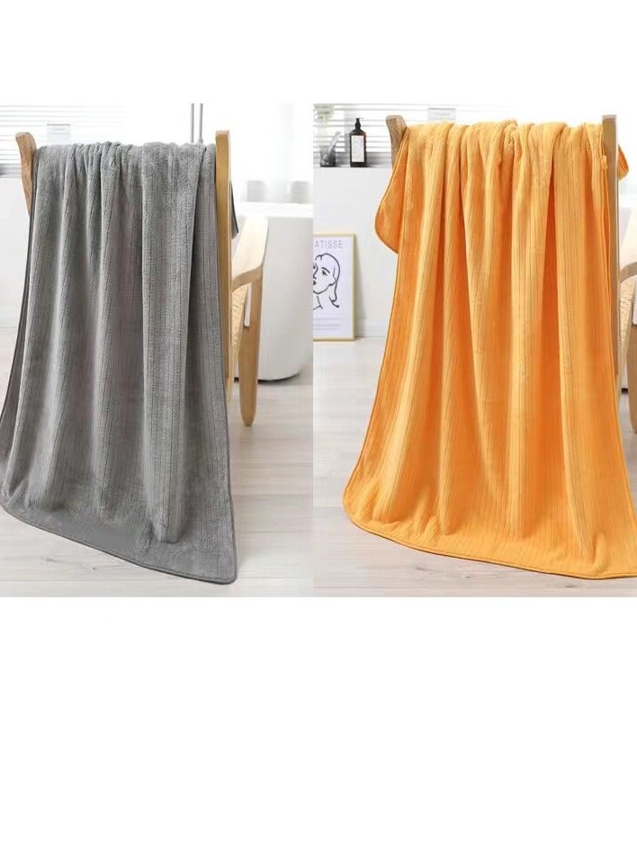 Microfiber Towel 90x160 cm 2 PCS Bath Towel Microfiber Soft, Durable and Light Weight