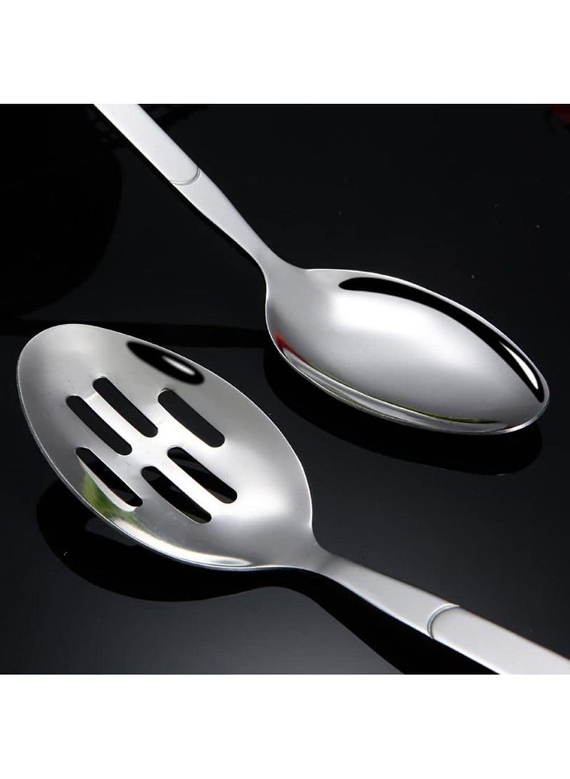 Stainless Steel Western Tableware Long Handle Spoon 4 Pieces