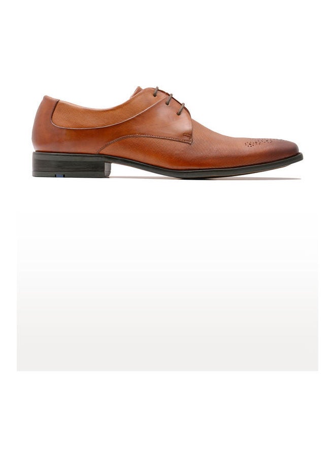 Comfortable Lace-Up Formal Shoes Tan