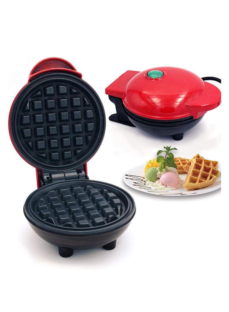 COOLBABY Mini Waffle Maker Perfect For Breakfast Lunch or Snack Easy to Clean Non-Stick Surface