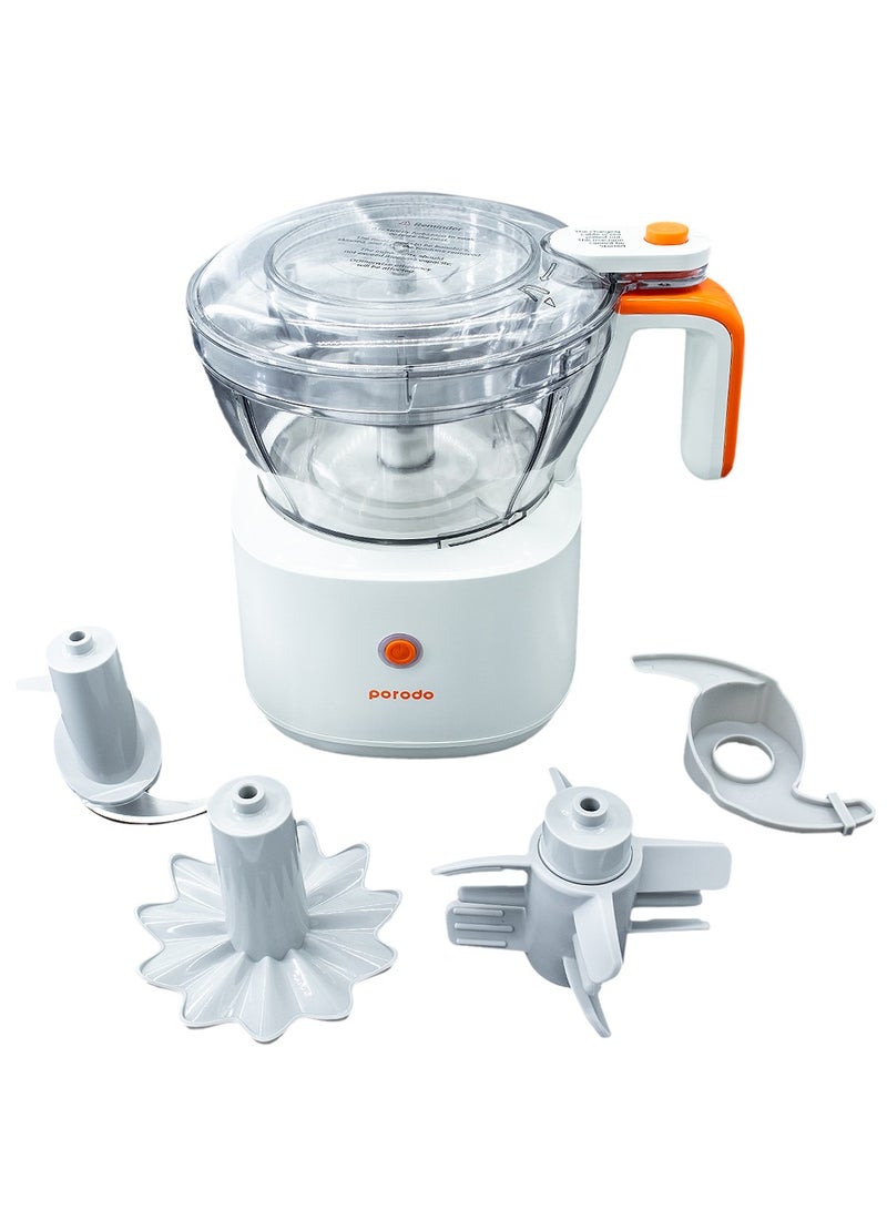 LifeStyle 88W 4in1 Mini Food Processor - White