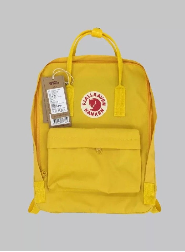 Kanken Classic Casual Backpack Back to School Bag 16 Inches Yellow