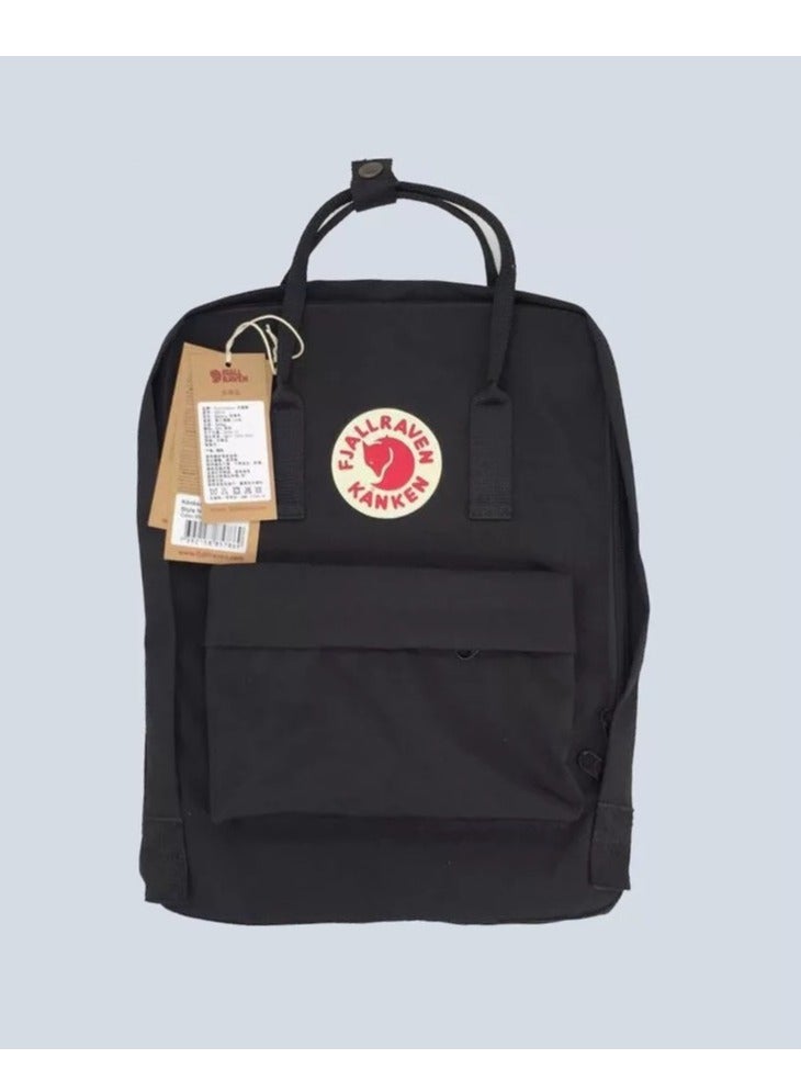 Kanken Classic Casual Backpack Back to School Bag 16 Inches Black