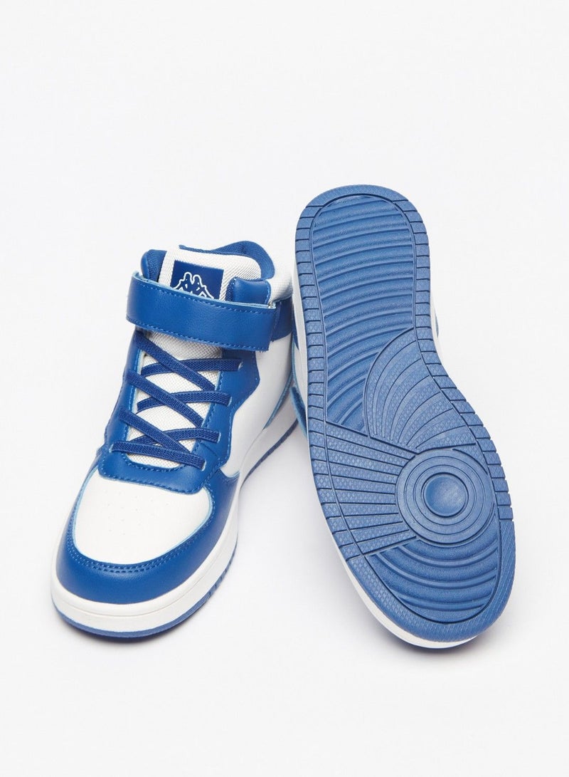 Boys' Colourblock High Top Sneakers with Hook and Loop Closure