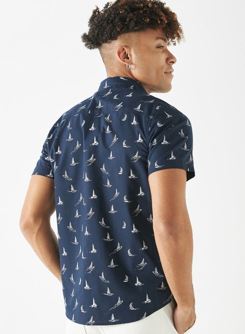 Little Bird Print Regular Fit Shirt