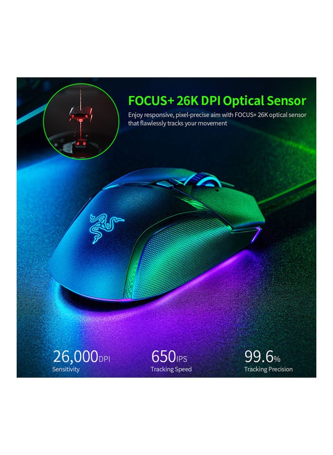 Razer Basilisk V3 Customizable Ergonomic Gaming Mouse: Fastest Mouse Switch - Chroma RGB Lighting 26K DPI Optical Sensor 11 Programmable Buttons HyperScroll Tilt Wheel Classic Black