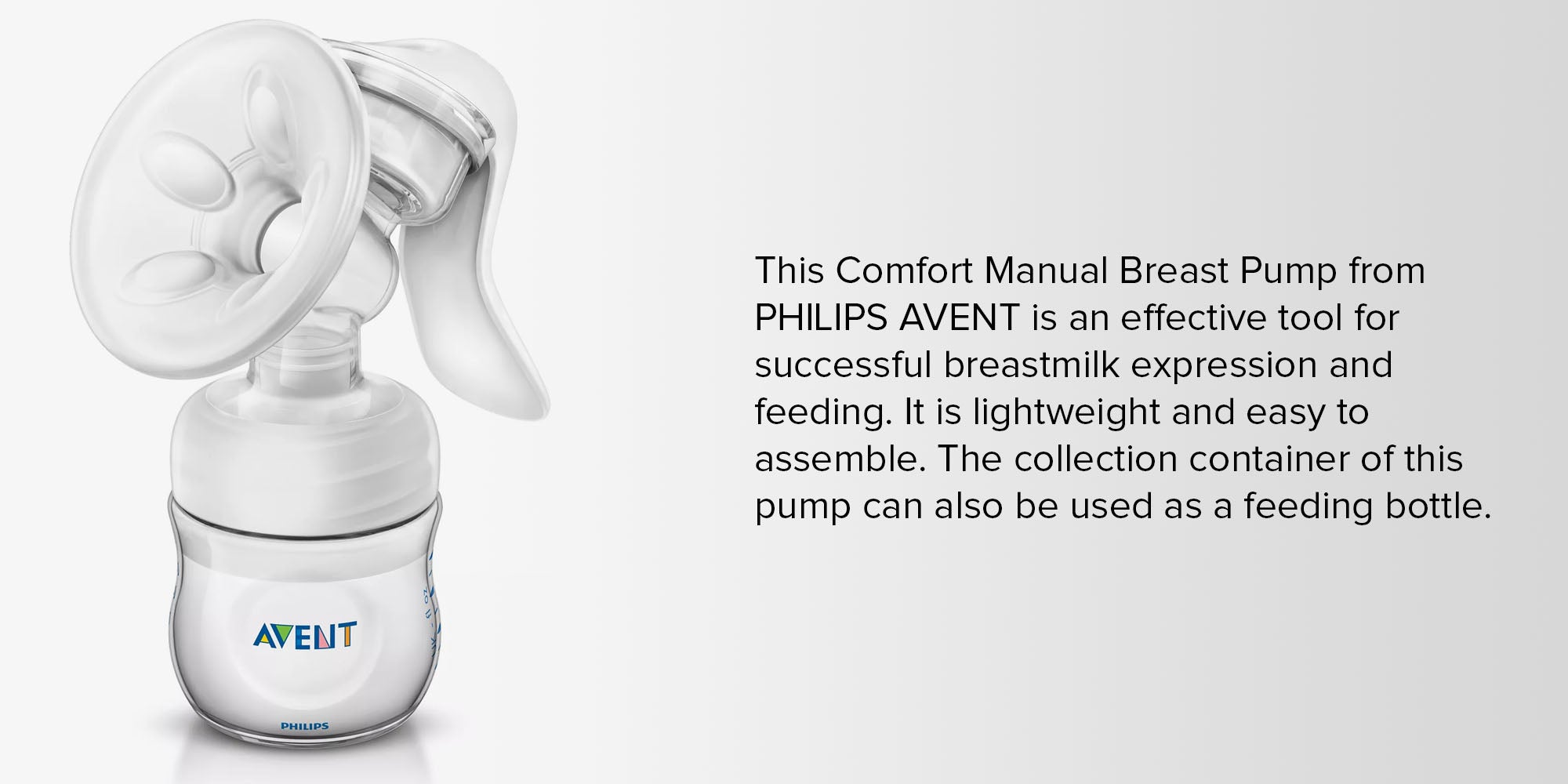 Comfort Manual Lightweight Breast Pump