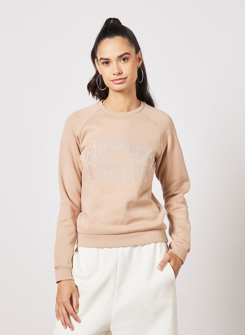 Logo Raglan Sweatshirt Beige