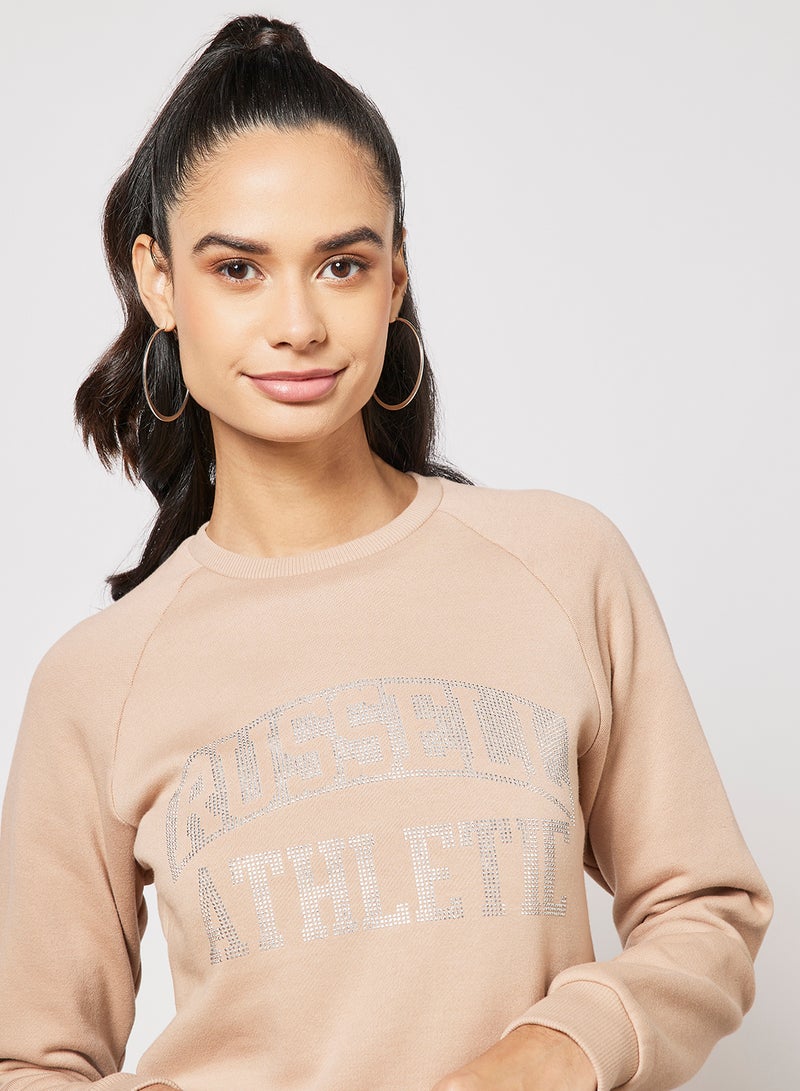 Logo Raglan Sweatshirt Beige