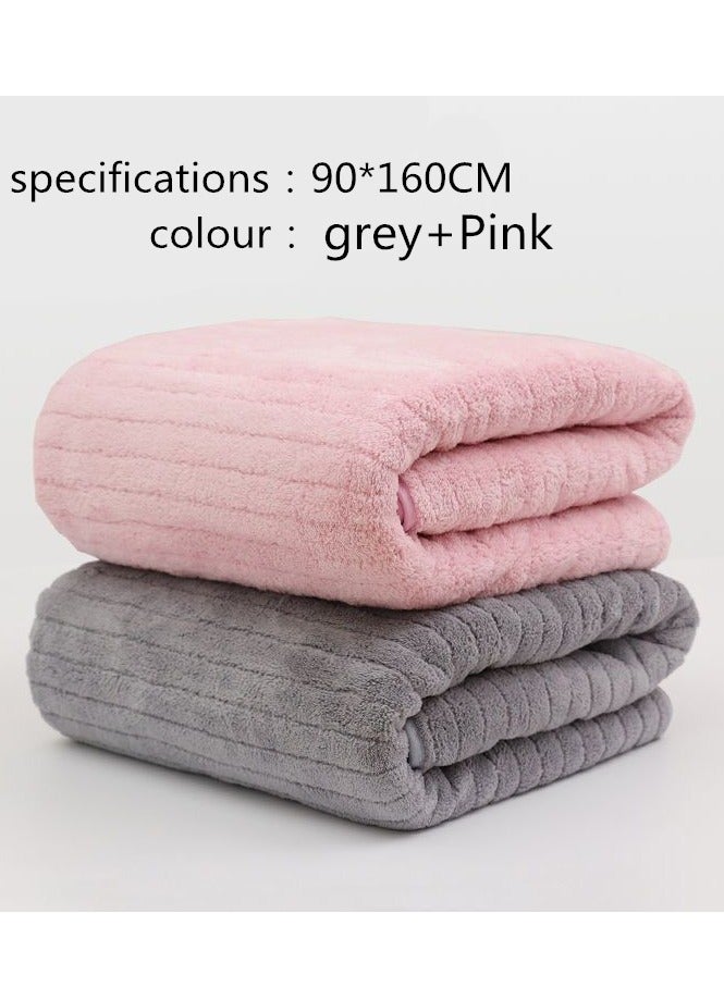 Microfiber Towel 90x160 cm 2 PCS Bath Towel Microfiber Soft, Durable and Light Weight