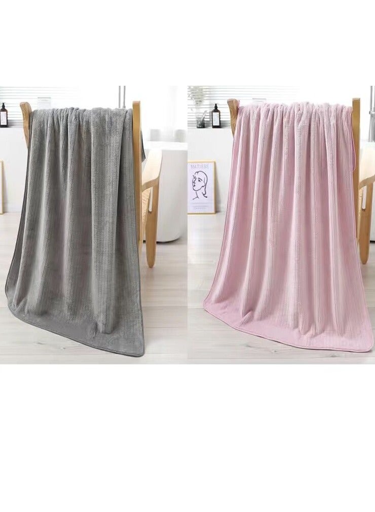 Microfiber Towel 90x160 cm 2 PCS Bath Towel Microfiber Soft, Durable and Light Weight