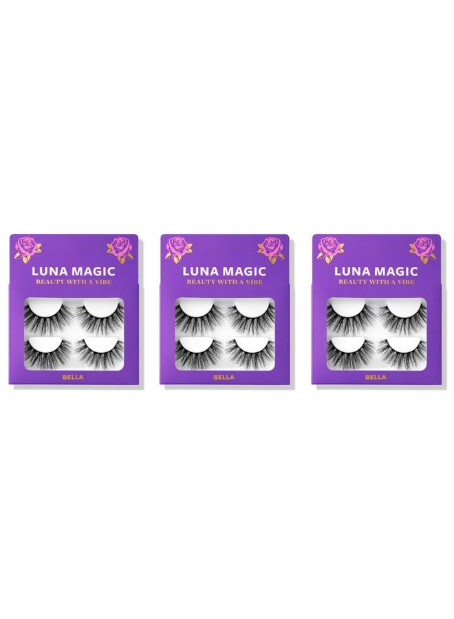 Bella Faux Mink Wispy Lashesreusable3 Pack